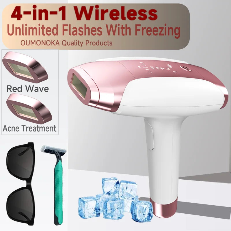 IPL Hair Removal Device 999999 Flashes Painless Laser Epilator for Women Permanent Hair Removal Home Use Body Bikini Face