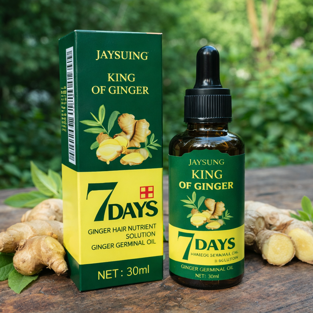 Ginger Hair Care Essential Oil Nourish Scalp Hair Follicles Gentle Refresh Control Oil Strengthen Hair Roots Nutrient Solution