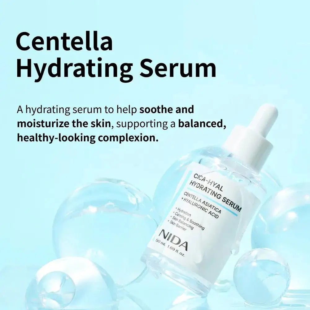 NIDA Cica-Hyal Hydrating Serum Soothes And Repairs Sensitive Skin Reduce Redness And Irritation Deeply Moisturizing 50ml