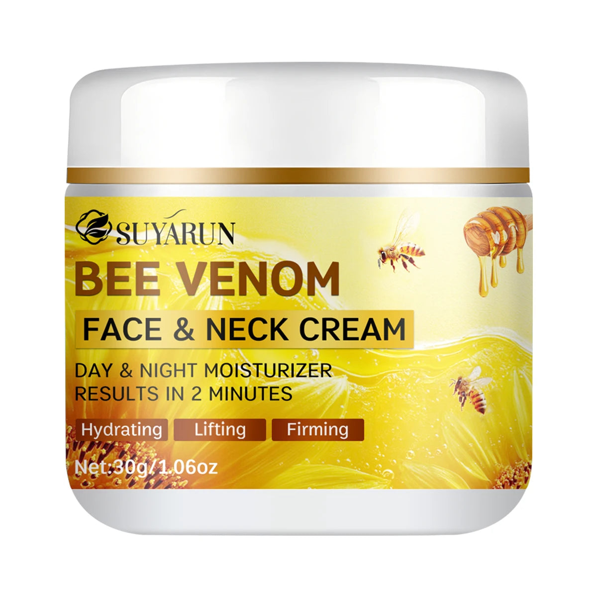 SUYARUN Bee Venom Collagen Anti-Aging Face Cream | Firming Lifting Moisturizer | Wrinkle Reduction | 24H Hydration.
